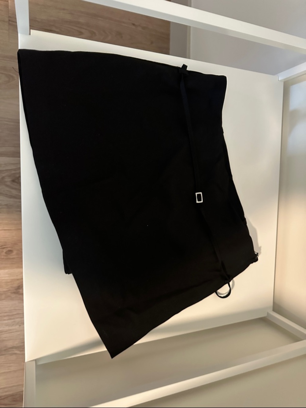 Zara Black Mini Skirt with Buckle Detail